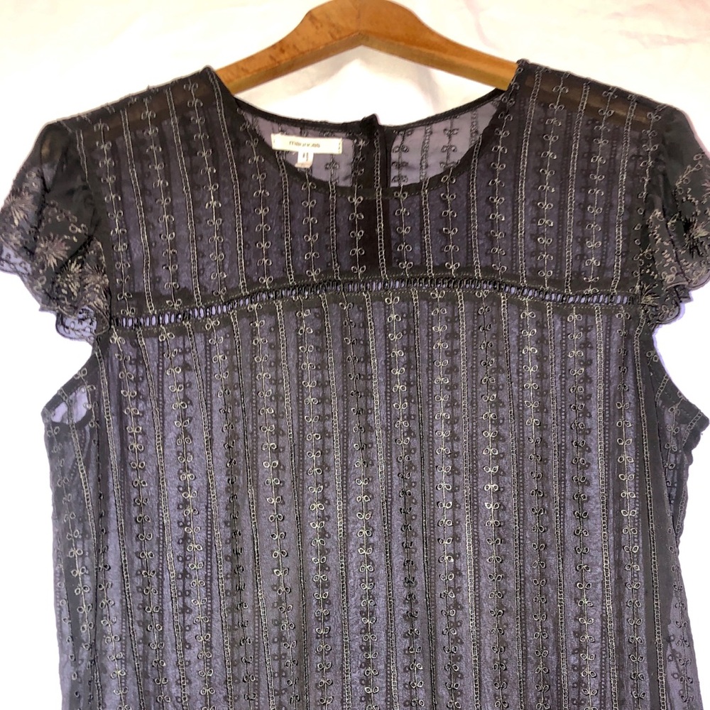 Maurices Gray Sheer Blouse